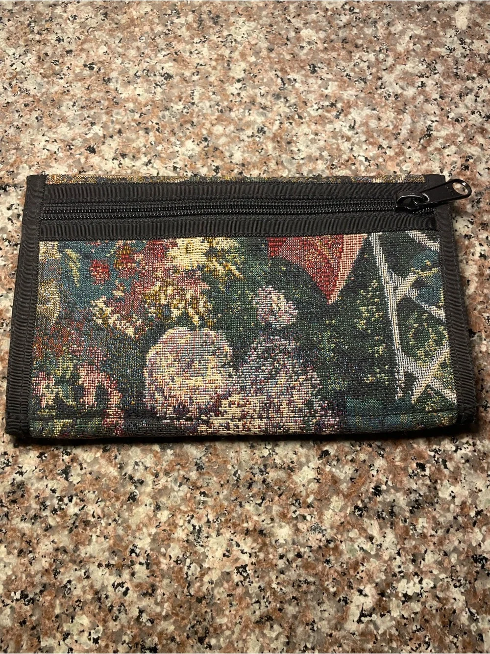 Vintage Danny K Tapestry Fold-Over Wallet in Multicolor Floral